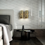 ALLMARBLE_WALL GOLDEN WHITE SATIN 40X120 3D PAVÉ STRUCTURE Rectified