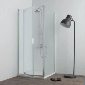 FAST SHOWER BOX CORNER PIVOT DOOR + FIXED SIDE