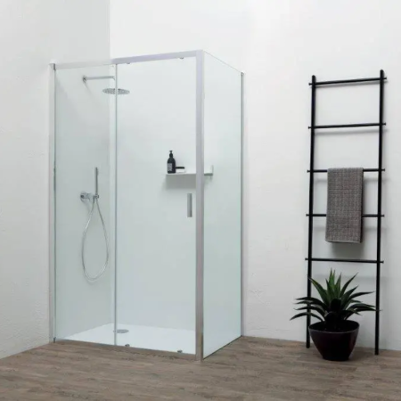 FAST CORNER SHOWER BOX WITH SLIDING DOOR + FIXED SIDE