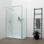 FAST CORNER SHOWER BOX WITH SLIDING DOOR + FIXED SIDE