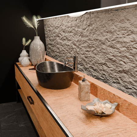 PAN MISCELATORE LAVABO C/ SCARICO CROMO