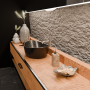 PAN MISCELATORE LAVABO C/ SCARICO NICKEL SPAZZOLATO