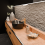 PAN MISCELATORE LAVABO C/ SCARICO ORO SPAZZOLATO