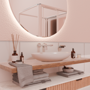 BRIM MISCELATORE LAVABO DA INCASSO 225MM NICKEL SPAZZOLATO