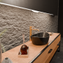 PAN MISCELATORE LAVABO PROLUNGATO S/SCARICO ORO SPAZZOLATO