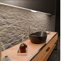 PAN MISCELATORE LAVABO PROLUNGATO S/SCARICO NICKEL SPAZZOLATO