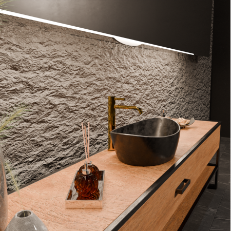PAN MISCELATORE LAVABO PROLUNGATO S/SCARICO ORO