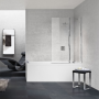 YOUNG 3V BATHTUB SCREEN 1 SWING DOOR + 1 FIXED IN LINEA