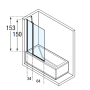YOUNG 3V BATHTUB SCREEN 1 SWING DOOR + 1 FIXED IN LINEA