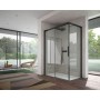 FOCUS CORNER 1 SLIDING DOOR (door closes on fixed side glass) + 1 FIXED SIDE
