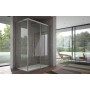 FOCUS CORNER 1 SLIDING DOOR (door closes on fixed side glass) + 1 FIXED SIDE