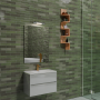 B-BEST FINISH COMPOSITION BIANCO LUCIDO L. 80 CM D. 45.5 CM H. 58.5 CM - COMPLETE WITH MIRROR AND SPOTLIGHT