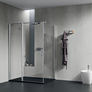 DEDALO CORNER PLUS 1 SWING DOOR + 1 FIXED SIDE