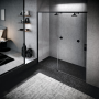 OPERA 2PH NICHE 1 SLIDING DOOR CHROME POLISHED FRAME CLEAR GLASS