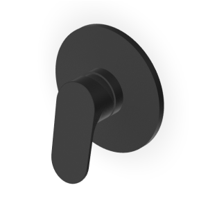 NIKKO SINGLE-LEVER SHOWER MIXER FOR RECESSED INSTALLATION IN MATT BLACK GROOVED - EXTERNAL PART