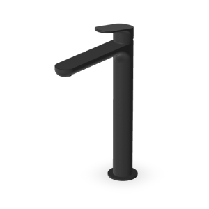 NIKKO SINGLE-LEVER MIXER HIGH SPOUT BASIN FAUCET MATT EMBOSSED BLACK
