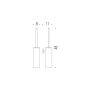 LOOK WALL-MOUNTED TOILET BRUSH HOLDER IN ABS