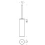 MINI FREESTANDING TOILET BRUSH HOLDER