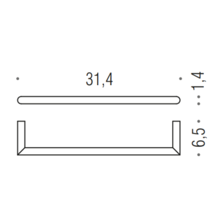 MINI GRAPHITE MATTE TOWEL HOLDER MINI GRAPHITE MATTE TOWEL HOLDER