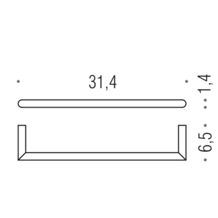 MINI GRAPHITE MATTE TOWEL HOLDER