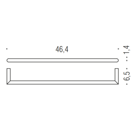 MINI GRAPHITE MATTE TOWEL HOLDER