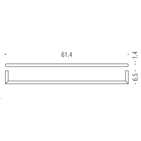 MINI GRAPHITE MATTE TOWEL HOLDER