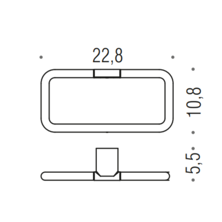 MINI GRAPHITE MATTE RING TOWEL HOLDER