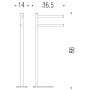 UNITS PIANTANA PORTA SALVIETTE 2 BRACCI