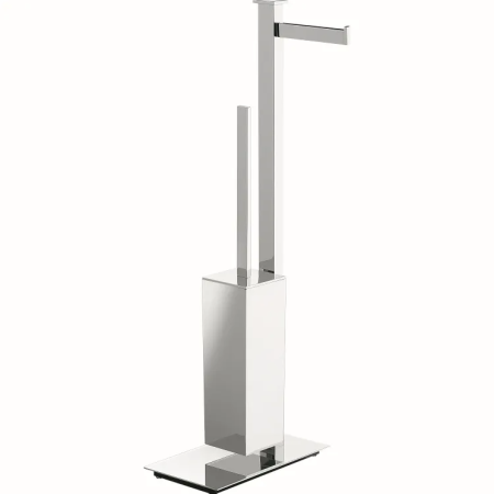 UNITS FLOOR STAND TOILET ROLL HOLDER AND TOILET BRUSH HOLDER - RIGHT SIDE