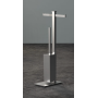 UNITS FLOOR STAND TOILET ROLL HOLDER AND TOILET BRUSH HOLDER - LEFT SIDE