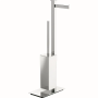 UNITS FLOOR STAND TOILET ROLL HOLDER AND TOILET BRUSH HOLDER - LEFT SIDE