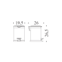 CONTRACT ROUND TRASH CAN IN SATIN-FINISH STAINLESS STEEL