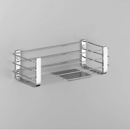 ANGOLARI SHOWER AND BATHTUB STORAGE WITH STAINLESS STEEL SHELF