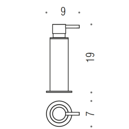 MINI BLACK MATTE WALL-MOUNTED SOAP DISPENSER