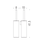CONTRACT SMART TOILET BRUSH HOLDER FOR COUNTERTOP AND/OR WALL MOUNT