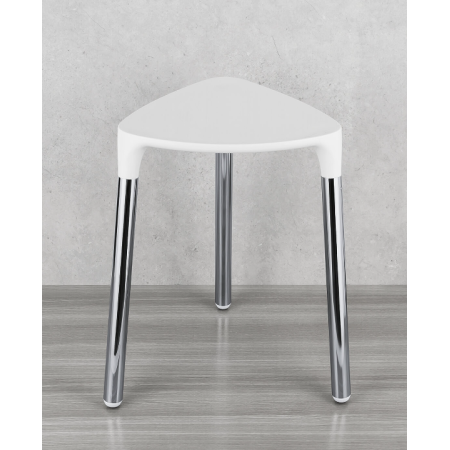 COMPLEMENTI POKER SGABELLO BIANCO OPACO