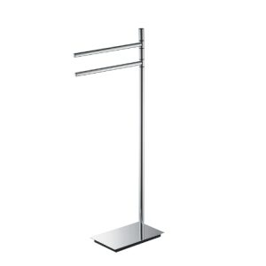 SQUARE PLANTED WITH 2 ZIRCONIUM TOWEL HOLDERS