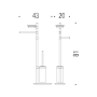 SQUARE PLANTED WITH TOWEL HOLDER, SOAP HOLDER, TOILET ROLL HOLDER, AND TOILET BRUSH HOLDER
