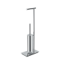 SQUARE PIANTANA CON PORTA ROTOLO E PORTA SCOPINO IN OTTONE ZIRCONIUM