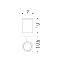 PLUS PORTA BICCHIERE INAMOVIBILE ZIRCONIUM