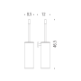 PLUS WALL-MOUNTED TOILET BRUSH HOLDER ZIRCONIUM