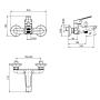 FIMA CARLO FRATTINI SERIE 4 EXTERNAL BATHTUB MIXER
