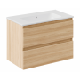 COSMIC B-BEST COMPOSIZIONE  L. 80 CM P. 45,5 CM H. 58,5 CM - COMPLETO DI SPECCHIO E FARETTO
