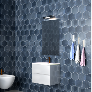 B-BEST FINISH COMPOSITION BIANCO LUCIDO L. 60 CM D. 45.5 CM H. 58.5 CM - COMPLETE WITH MIRROR AND SPOTLIGHT