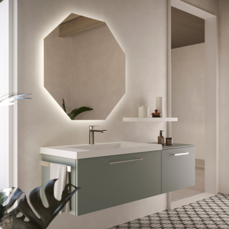 HO.ME PLUS LISCIO COMPOSIZIONE BAGNO MELAMINICO PISTACCHIO