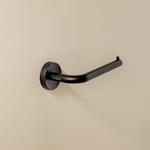 GEYSER SATIN BLACK TOILET PAPER HOLDER