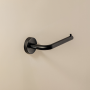 GEYSER SATIN BLACK TOILET PAPER HOLDER