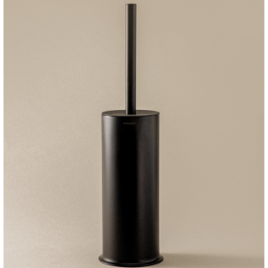 GEYSER BLACK SATIN FLOOR TOILET BRUSH HOLDER