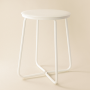 GEYSER SATIN WHITE STOOL