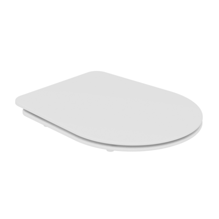 HIT TOILET SEAT COVER SLIM SOFT-CLOSE GLOSSY WHITE